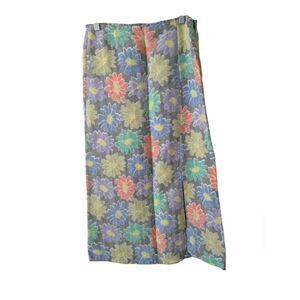 Biche De Bere Floral Mesh Cottagecore Prairie Y2K Midi Skirt Size Small